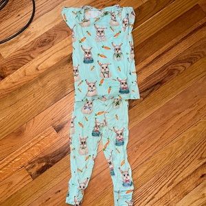 Posh Peanut - bunny print 2 piece 2T